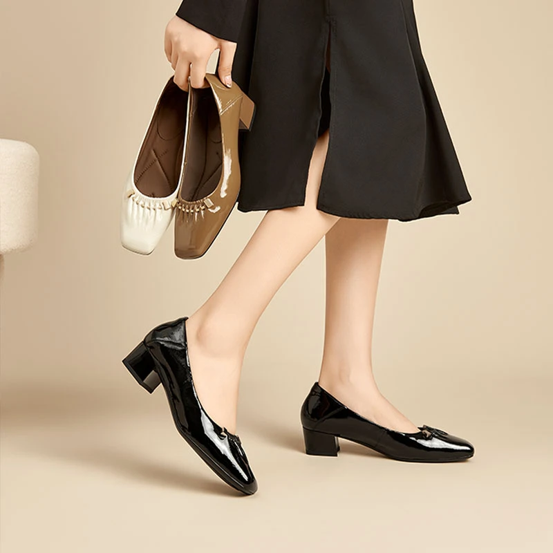 轻奢牛皮玛丽珍透气新款单鞋女复古百搭温柔女单鞋春秋浅口软底