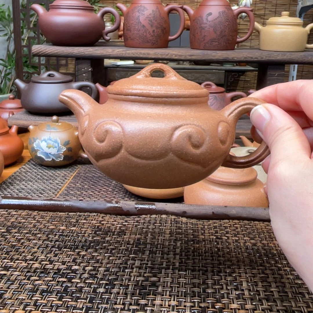 紫砂茶壶宜兴原矿紫砂手工制180