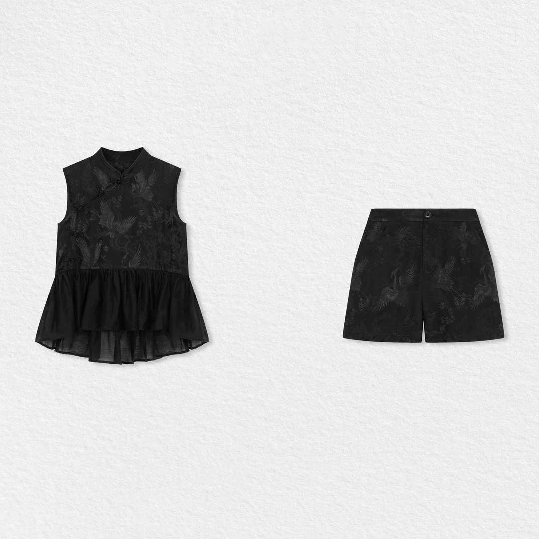 【东方墨染】夏季新款梭织提花高级感气质时尚套装预售