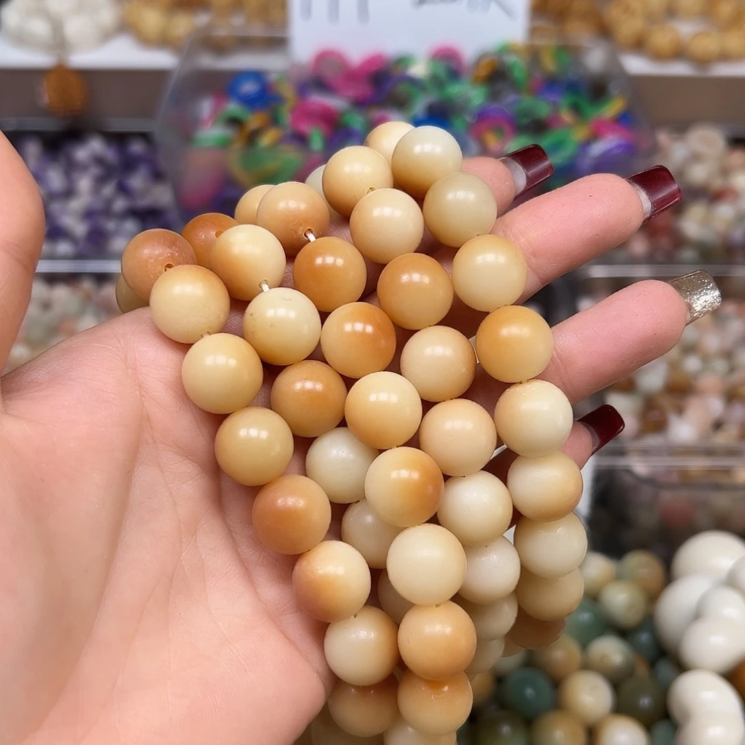 菩提根/象牙果手串微瑕14唐心圆110颗