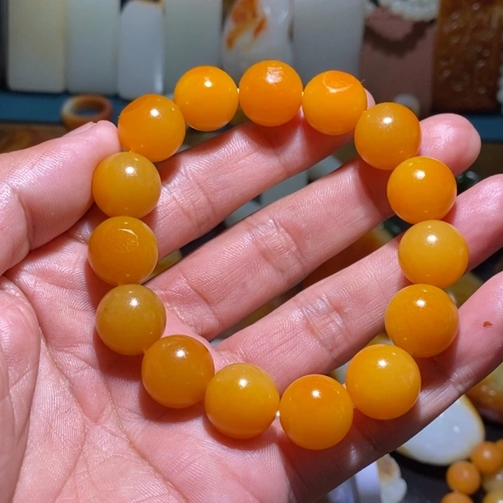 未镶嵌和田玉挂件卡14手串