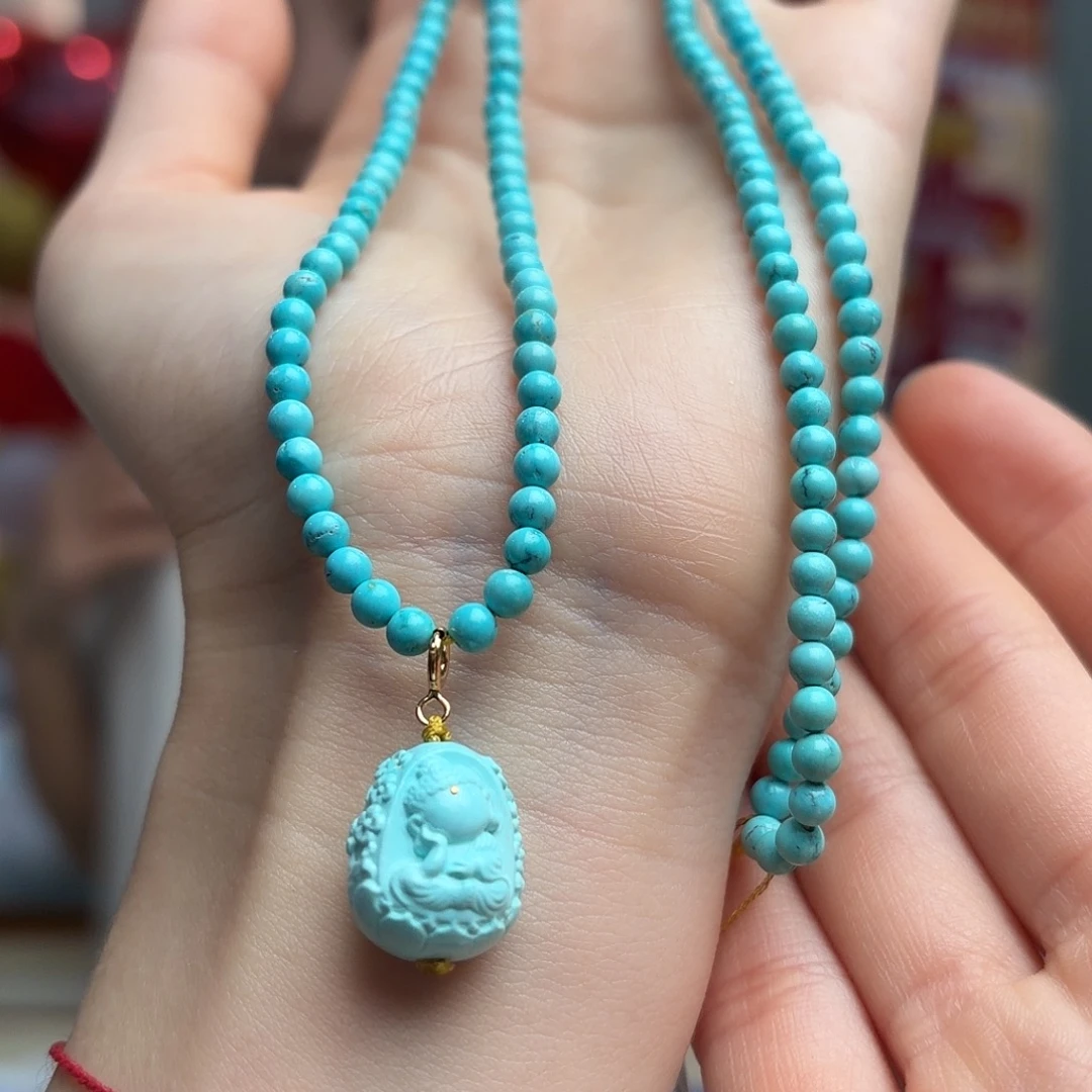 绿松石未镶嵌颈饰