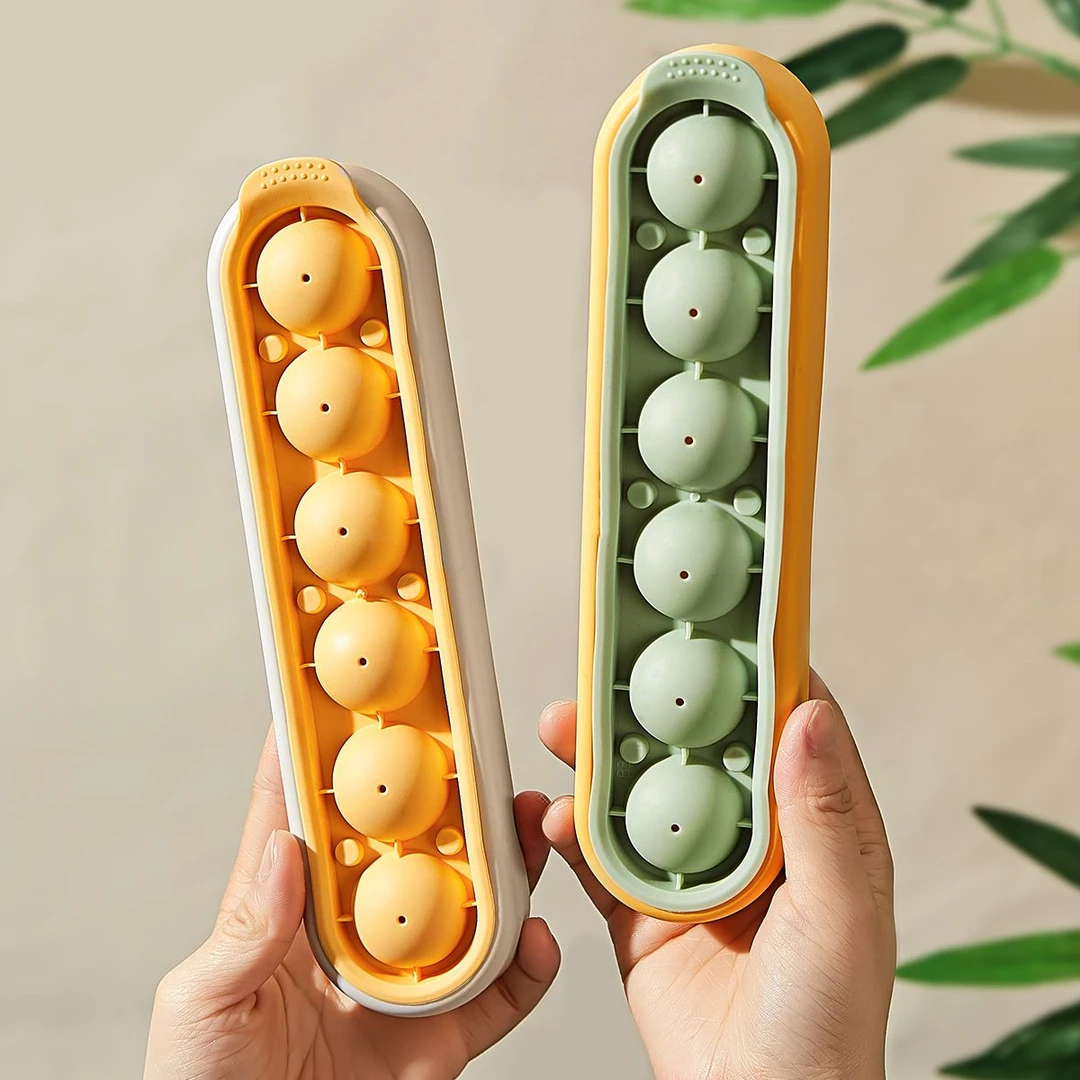 【热卖推荐】墨色冰球模具软硅胶家用圆球形迷你小冰格冰箱制冰盒