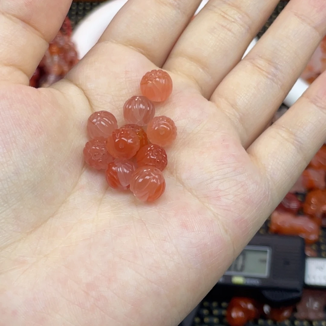 南红玛瑙未镶嵌配饰莲花珠组合