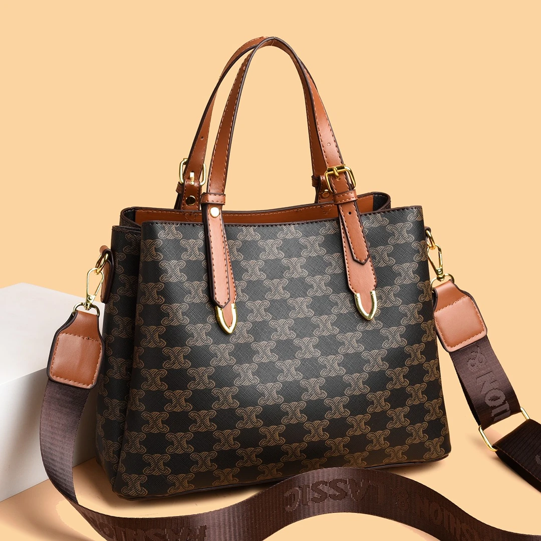 正 2116 棕色 女包 【长28高22厚11cm】