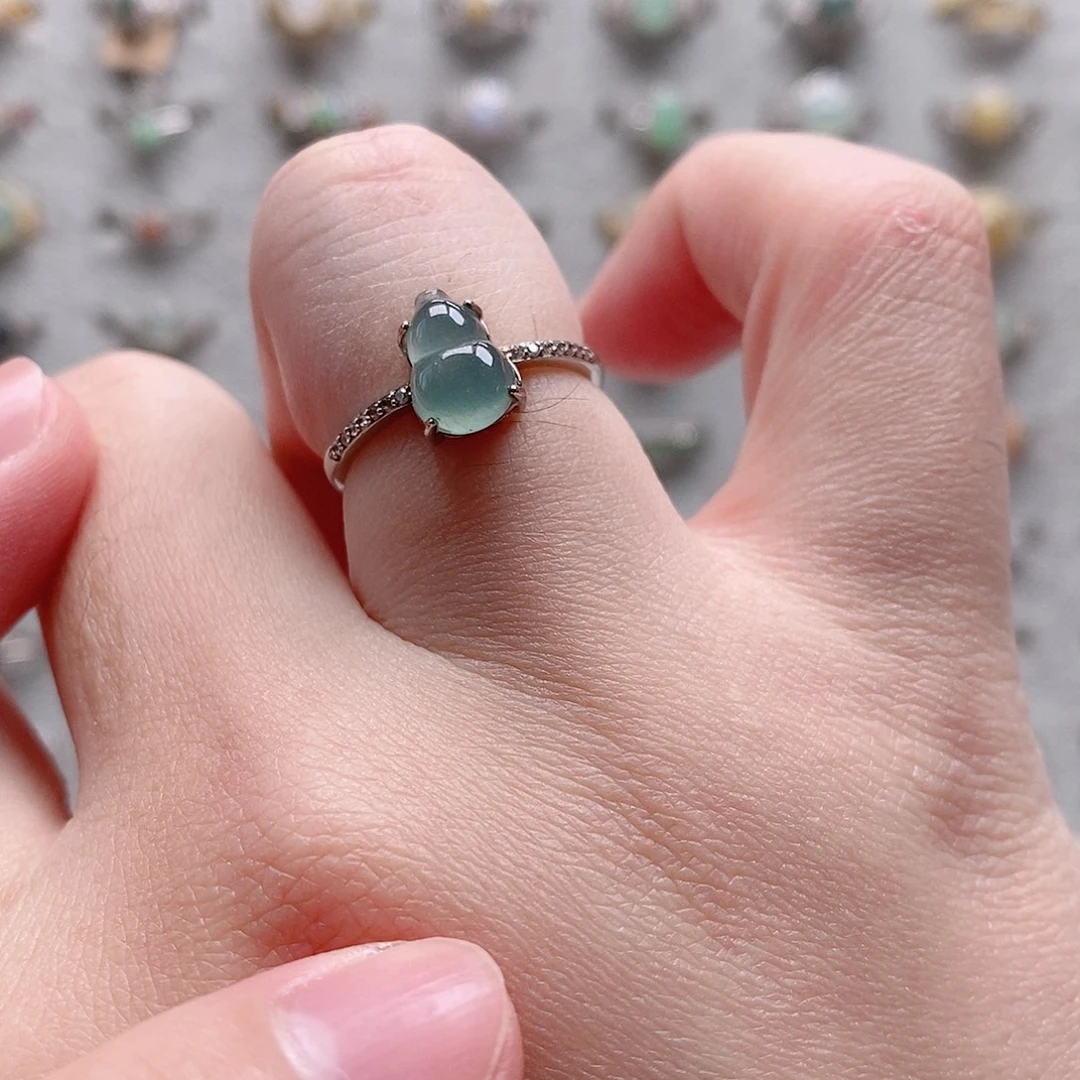 翡翠银S925镶嵌戒指