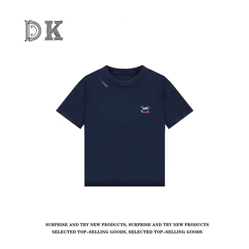 『腊肠小狗』2025年新款双狗狗刺绣修身简约T恤休闲真尤美【DK】