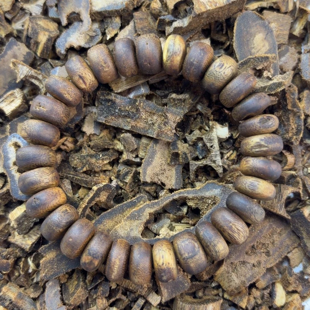 沉香沉香碎屑1.2算盘珠单圈13克