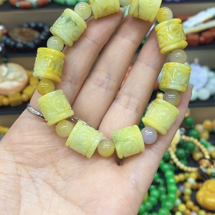 y***i翡翠未镶嵌耳饰手链25