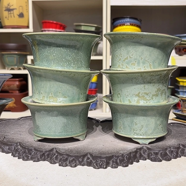 紫砂花盆瑕疵磕角6-12-5