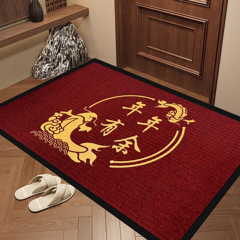 入户门地垫门口门垫家用红色垫子可裁剪别墅进门脚垫门厅入户地毯