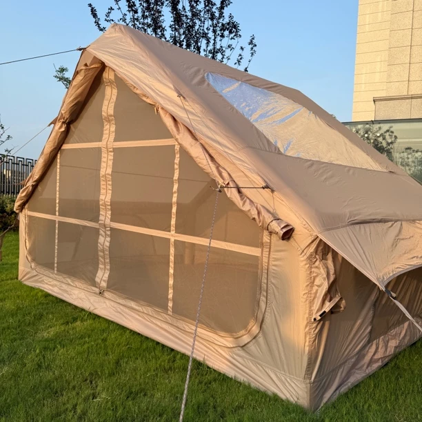 新疆包邮6.3平方户外充气帐篷防雨防晒防潮三季适用野营野餐必备