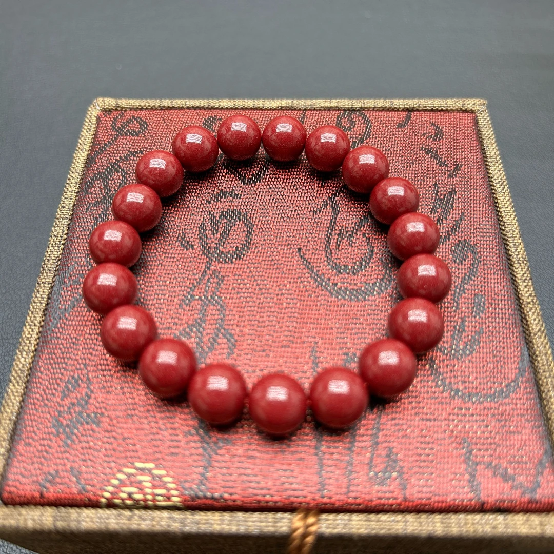 含辰砂工艺品朱砂 紫金砂素圈手串手链