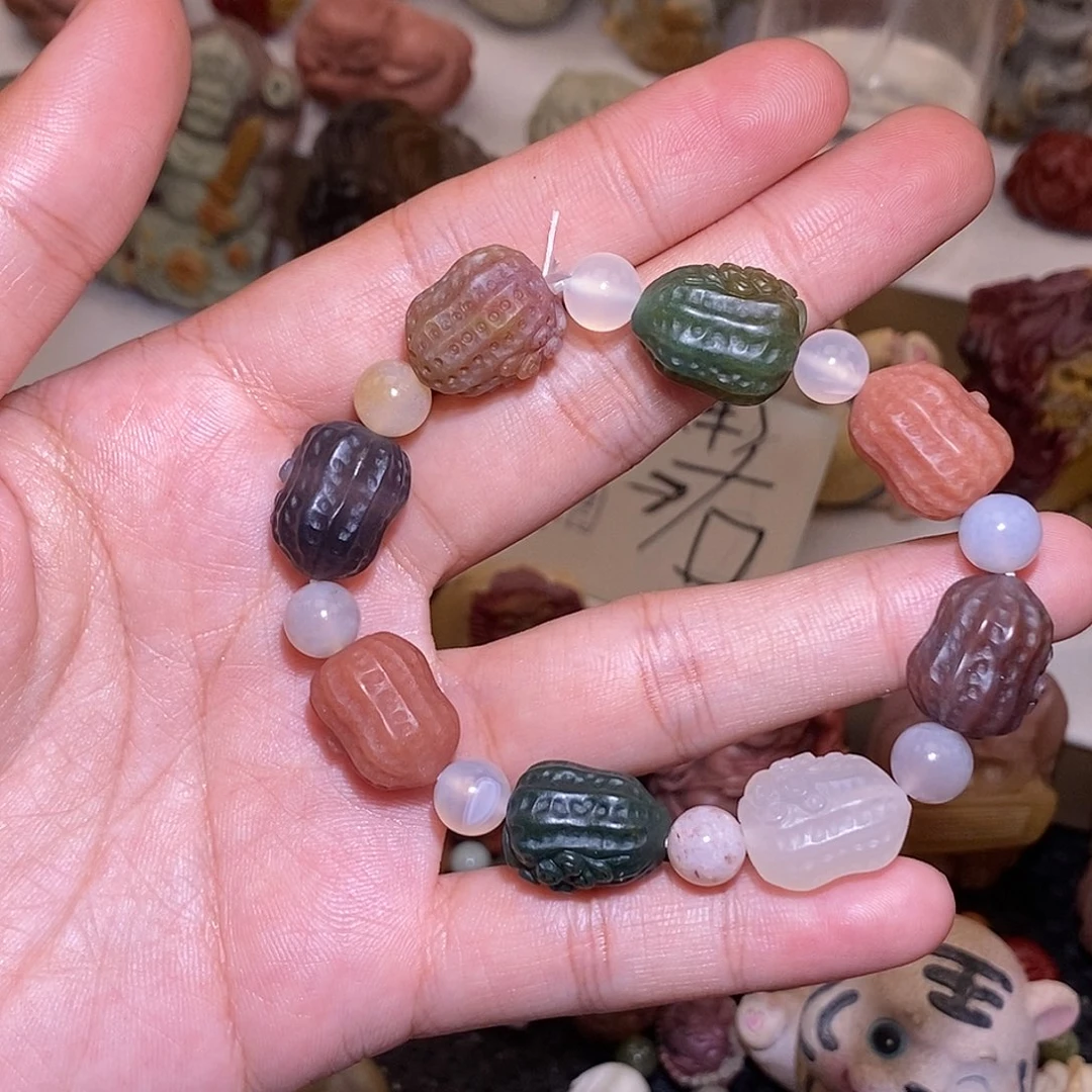 石英质玉（阿拉善玉）未镶嵌手链