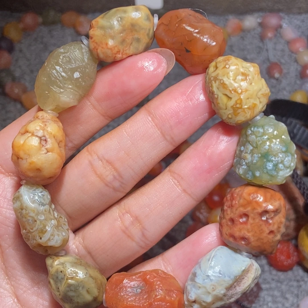 未镶嵌玛瑙/玉髓珠宝半成品