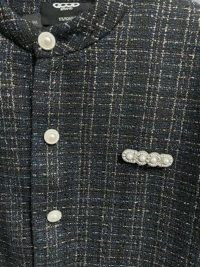 GOOD G116 珠光暗纹混织轻奢中山装外套简约 男女