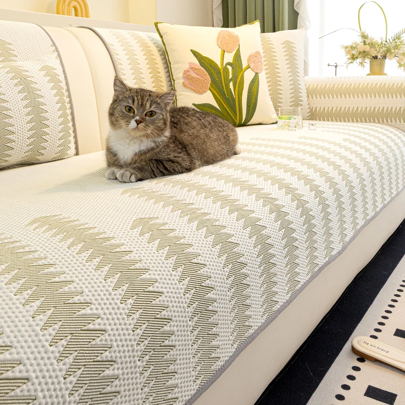 索菲娜冰丝沙发垫2025新款夏季防滑沙发凉席坐垫现代简约沙发垫子