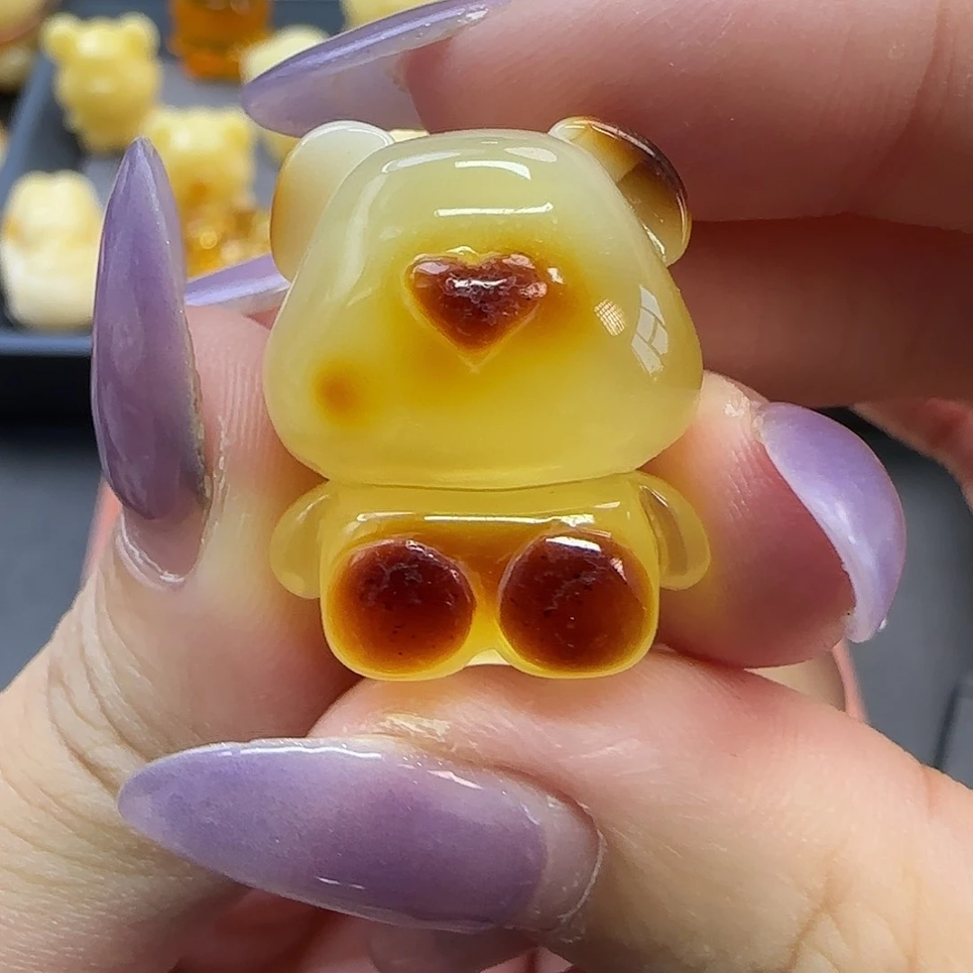 未镶嵌琥珀裸石桃****₊琥珀蜜蜡系列产品