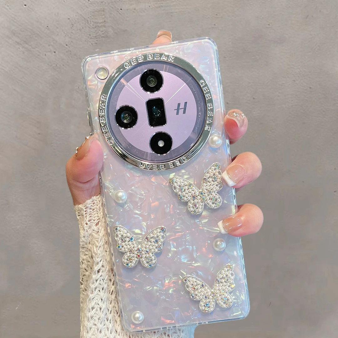 适用于oppofindx7手机壳findx7ultra半透明phz110新款小清新蝴蝶