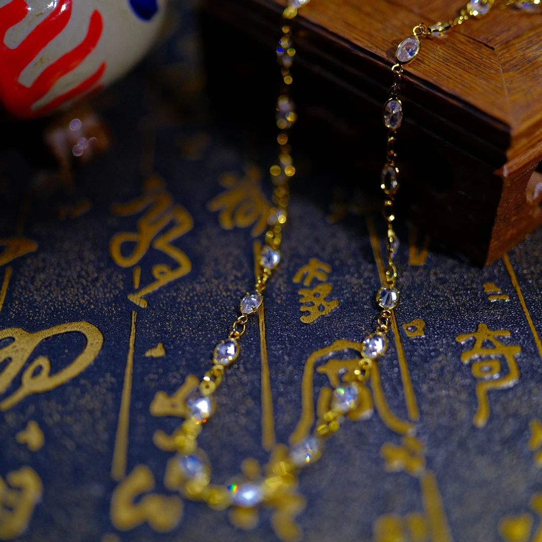 铜合金项链 百搭气质泡泡链