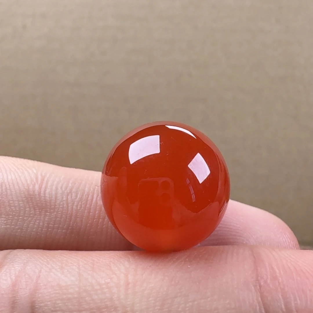南红玛瑙未镶嵌圆珠15.7