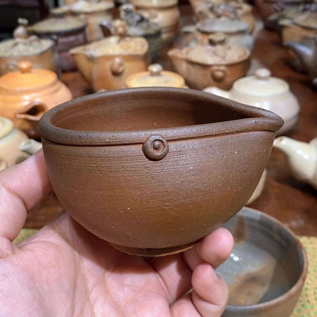 柴烧侘寂粗陶茶具