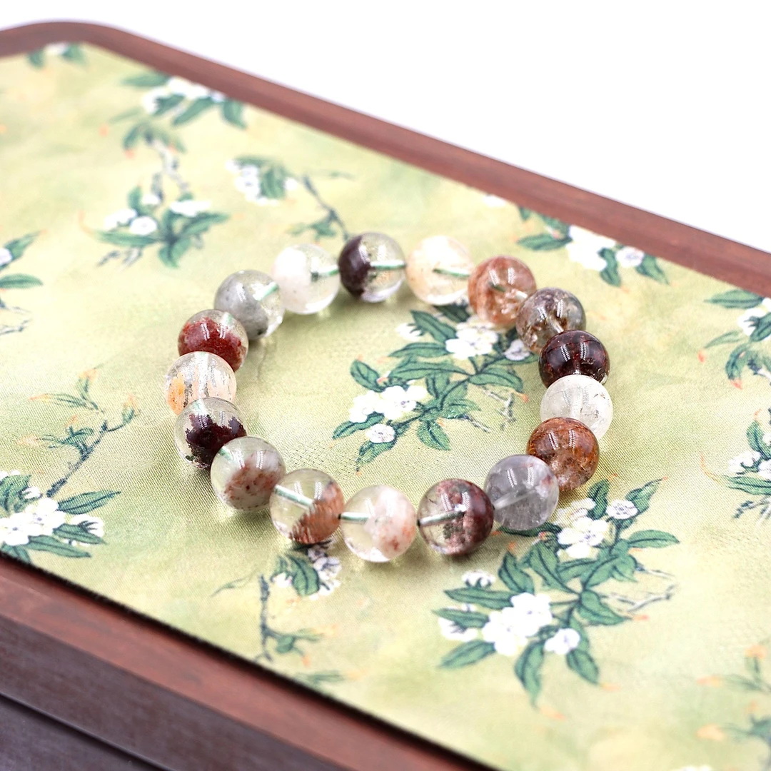 天然半盆四季幽灵彩幽灵水晶手串J7903-尺寸可选-多样性发一