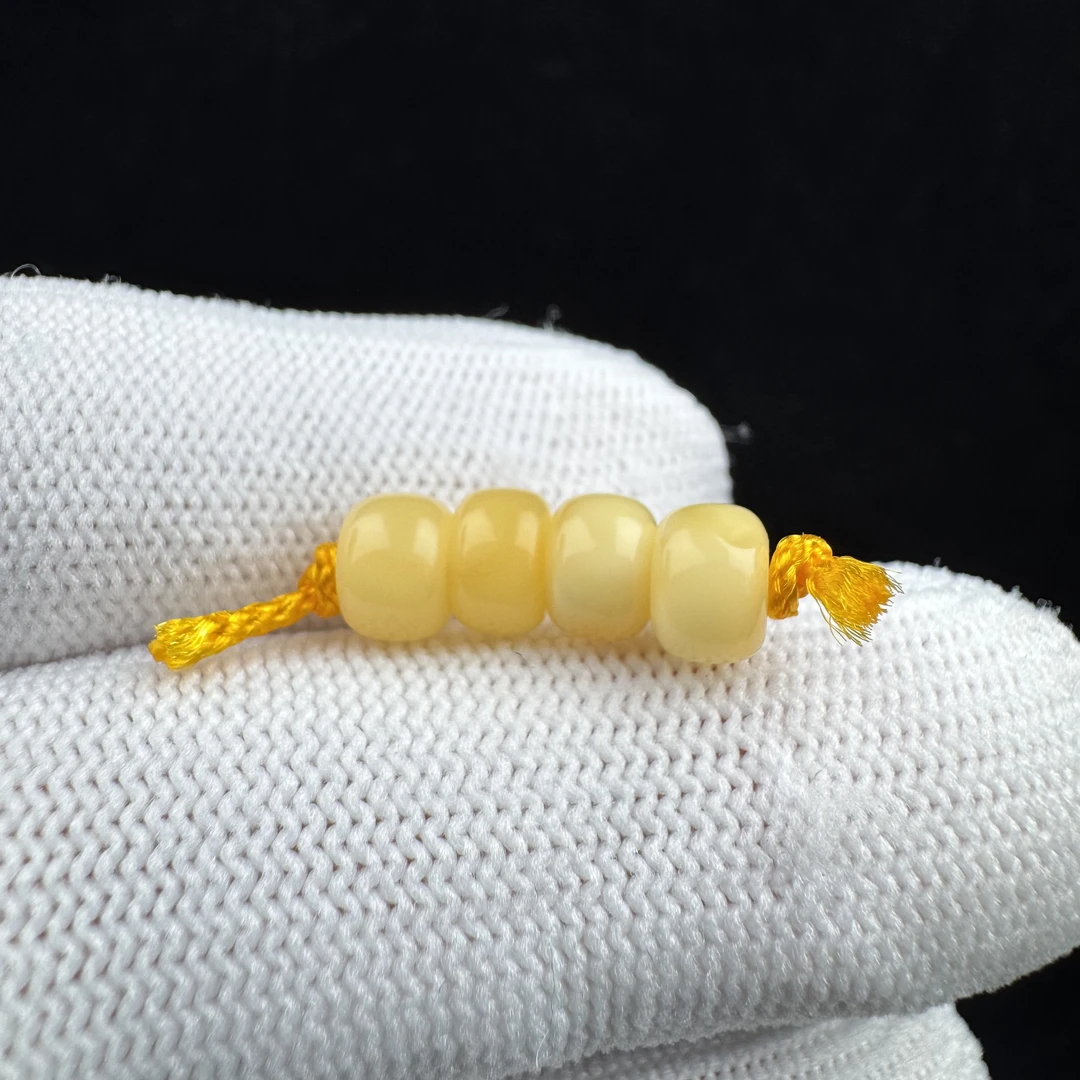 K3695天然原矿蜜蜡 隔珠6.2mm支持复检假一罚十