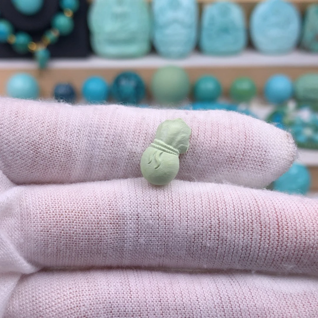 未镶嵌绿松石珠宝奇石8.7mm