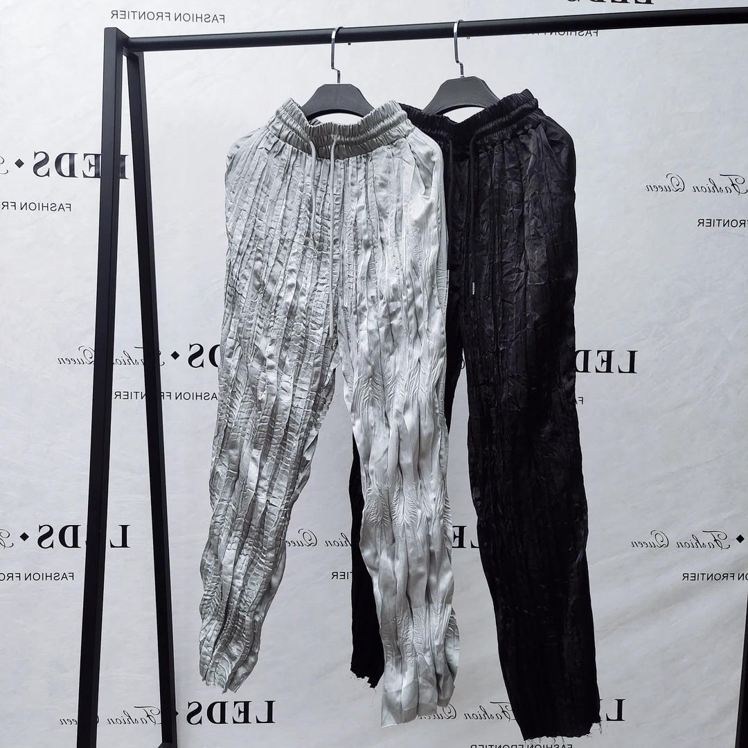 LEDS 7572春夏新款褶皱时装休闲裤女款