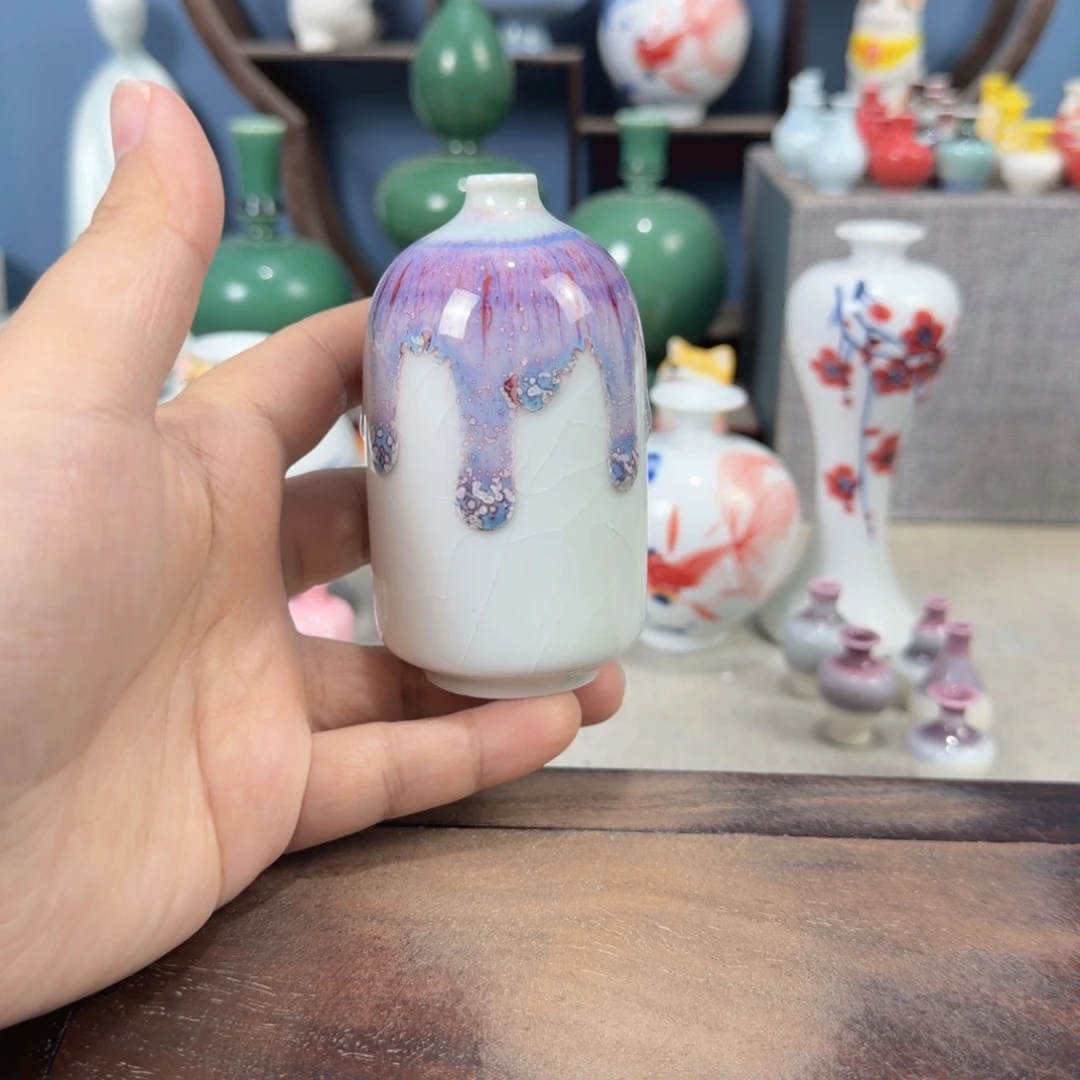 陶瓷手工小花器摆件