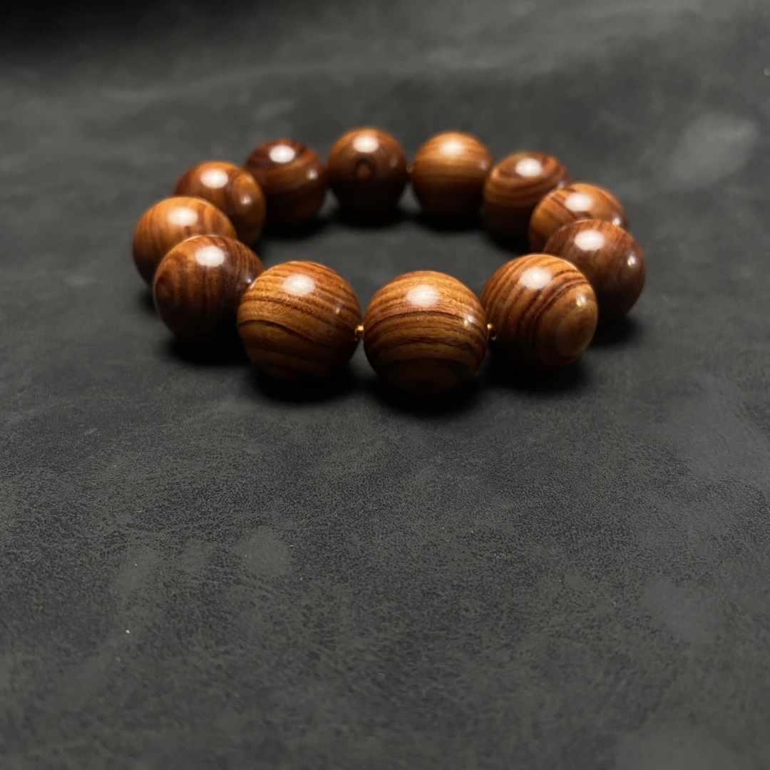 黄花梨2.0*12颗单圈团圆珠手串
