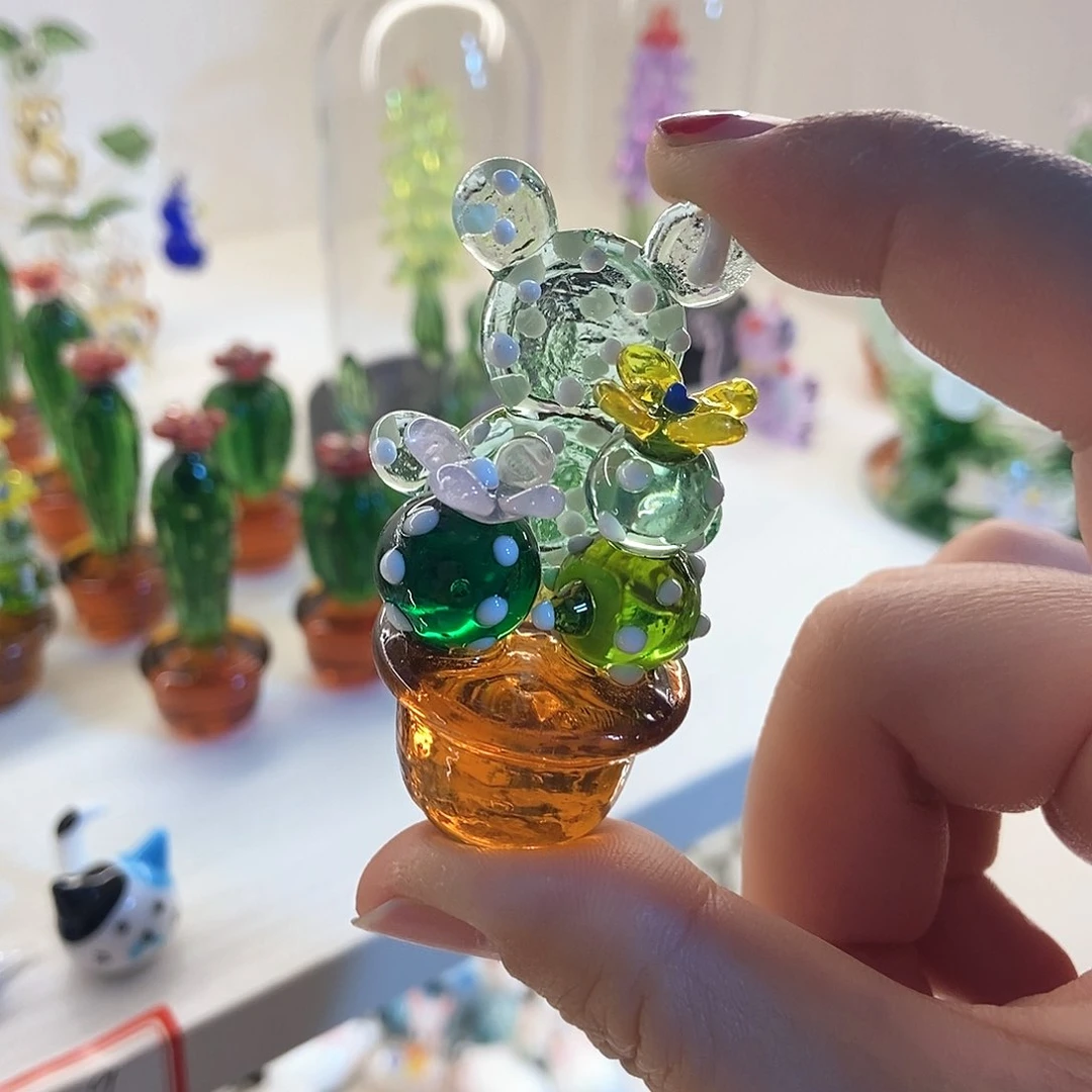 琉璃手工艺品仙人掌