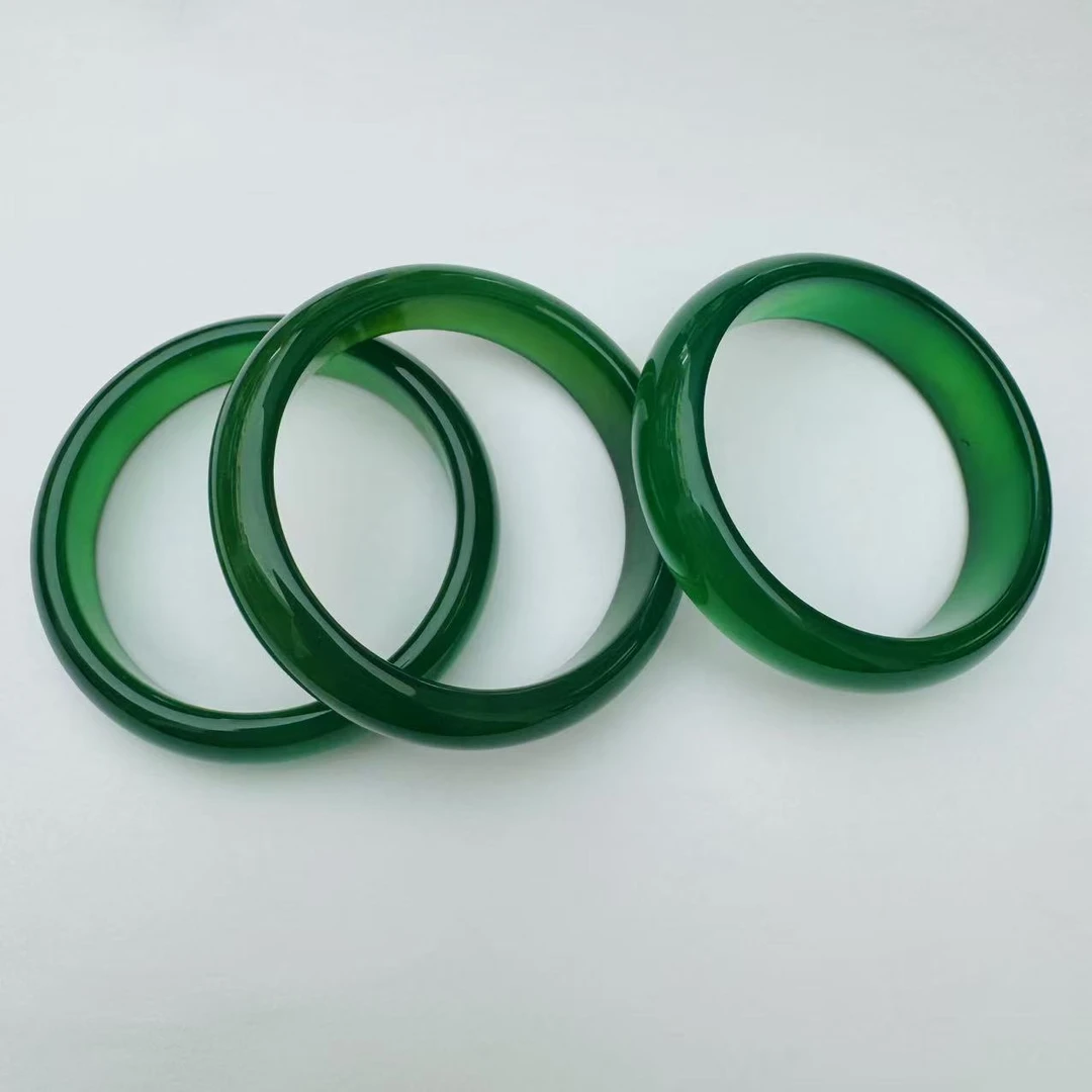 绿玛瑙手镯宽胎SZ085多样性发其一拆标不退不换