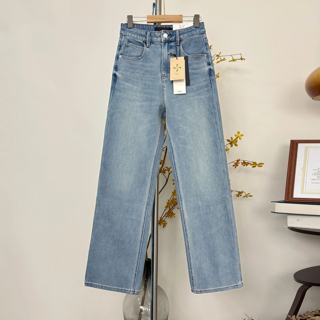 珠珠【25】代E3MWMA 黑标301系列四面弹卡标窄版直筒牛仔裤~