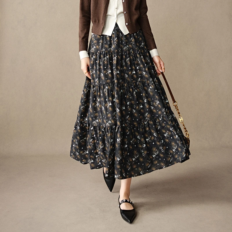 【断码清仓拼手速】2025春半裙印花长款半身裙24102602