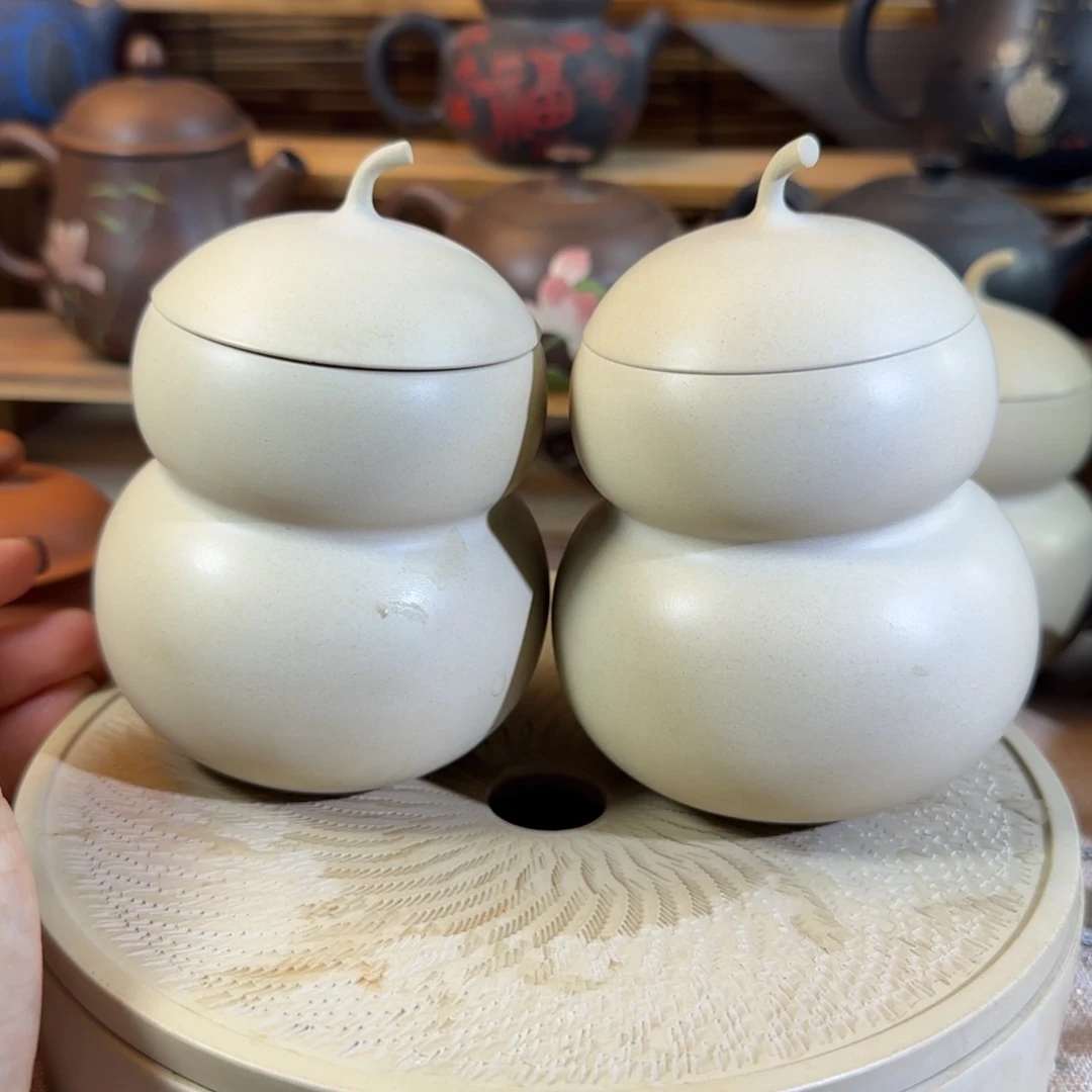 建水紫陶白泥葫芦全手工全品