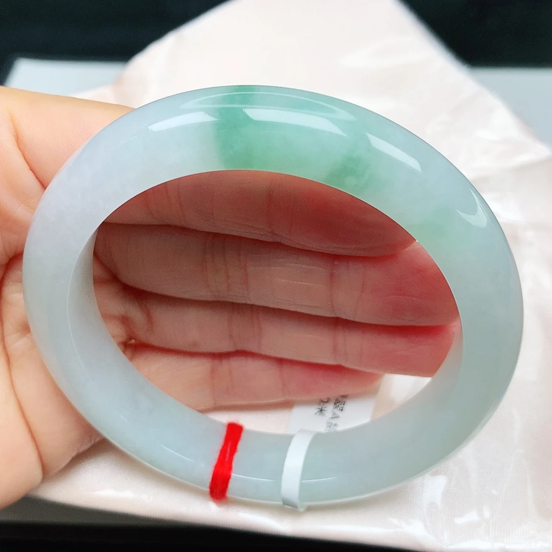 未镶嵌手镯翡翠冰飘绿9