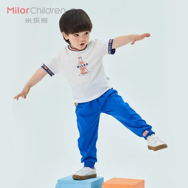 米乐熊夏款儿童汽水T恤7936