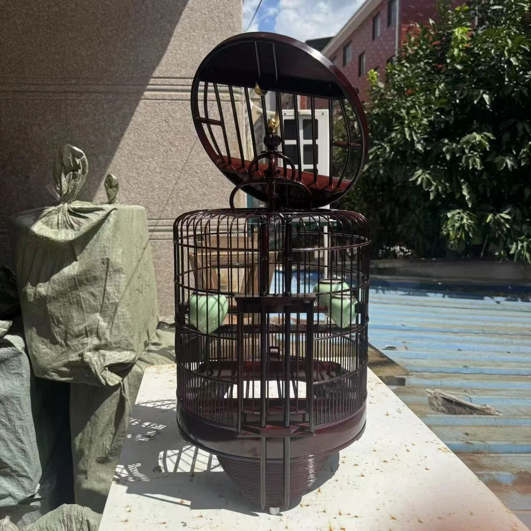 【4680广西底母鸟笼】丝脚无节精品生漆30尺寸（两个无节半月板