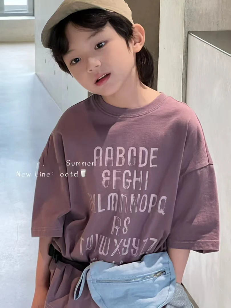 0157  夏季中大童T恤  YX