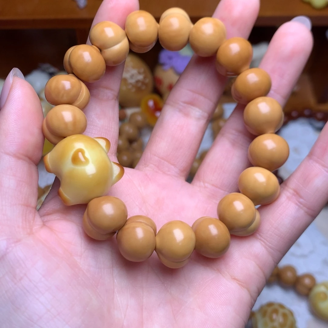 猴头核桃吊坠高定屁桃14➕手串柯基屁屁