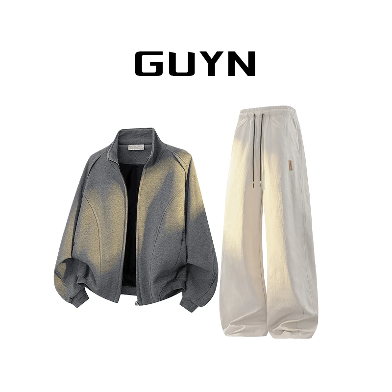 【品牌正品现货】GUYN立领简约男款夹克外套秋季新款宽松百搭男装