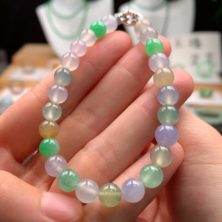 翡翠未镶嵌手串天然缅甸A货翡翠