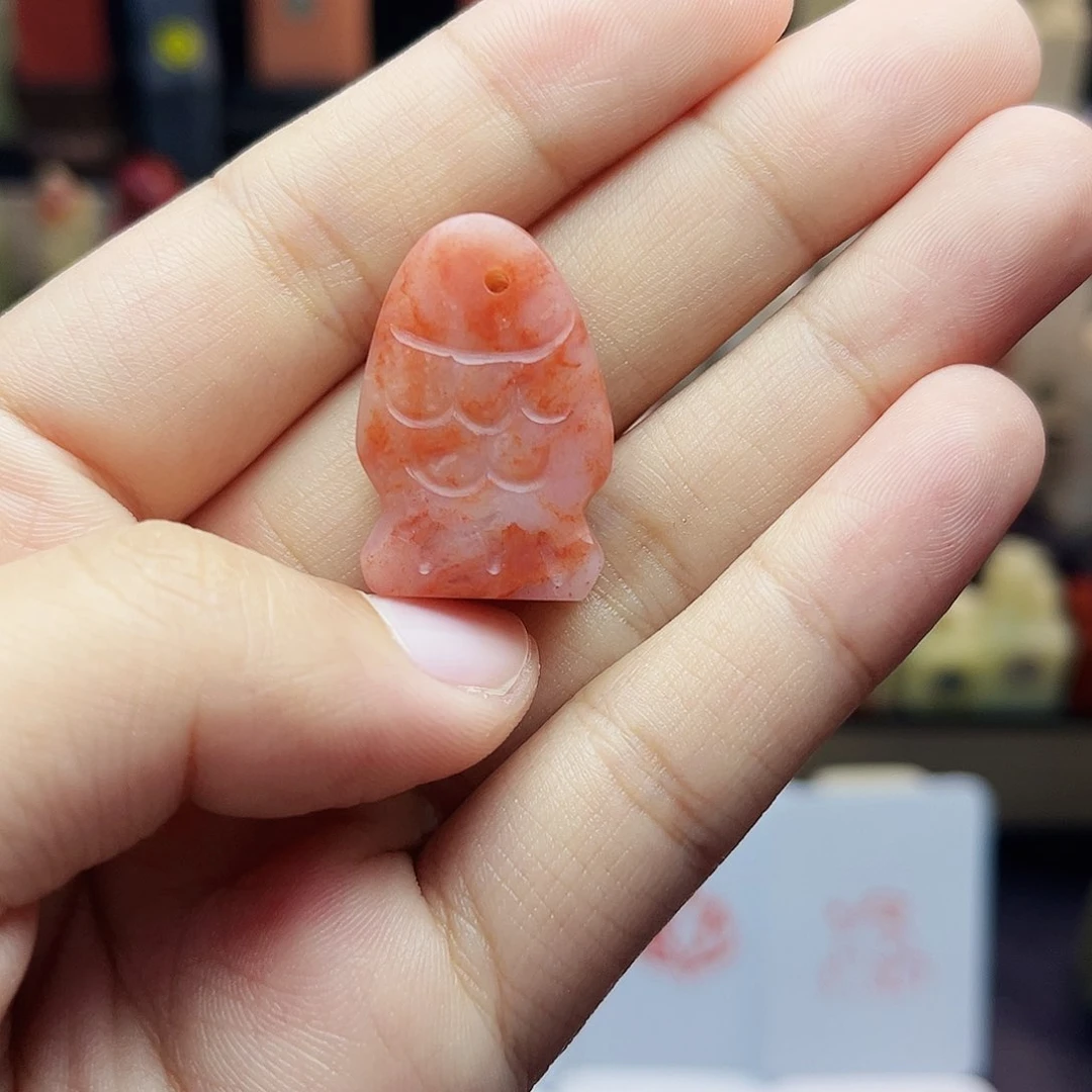 寿山石印石定制 老挝鱼 纯手工包刻两字