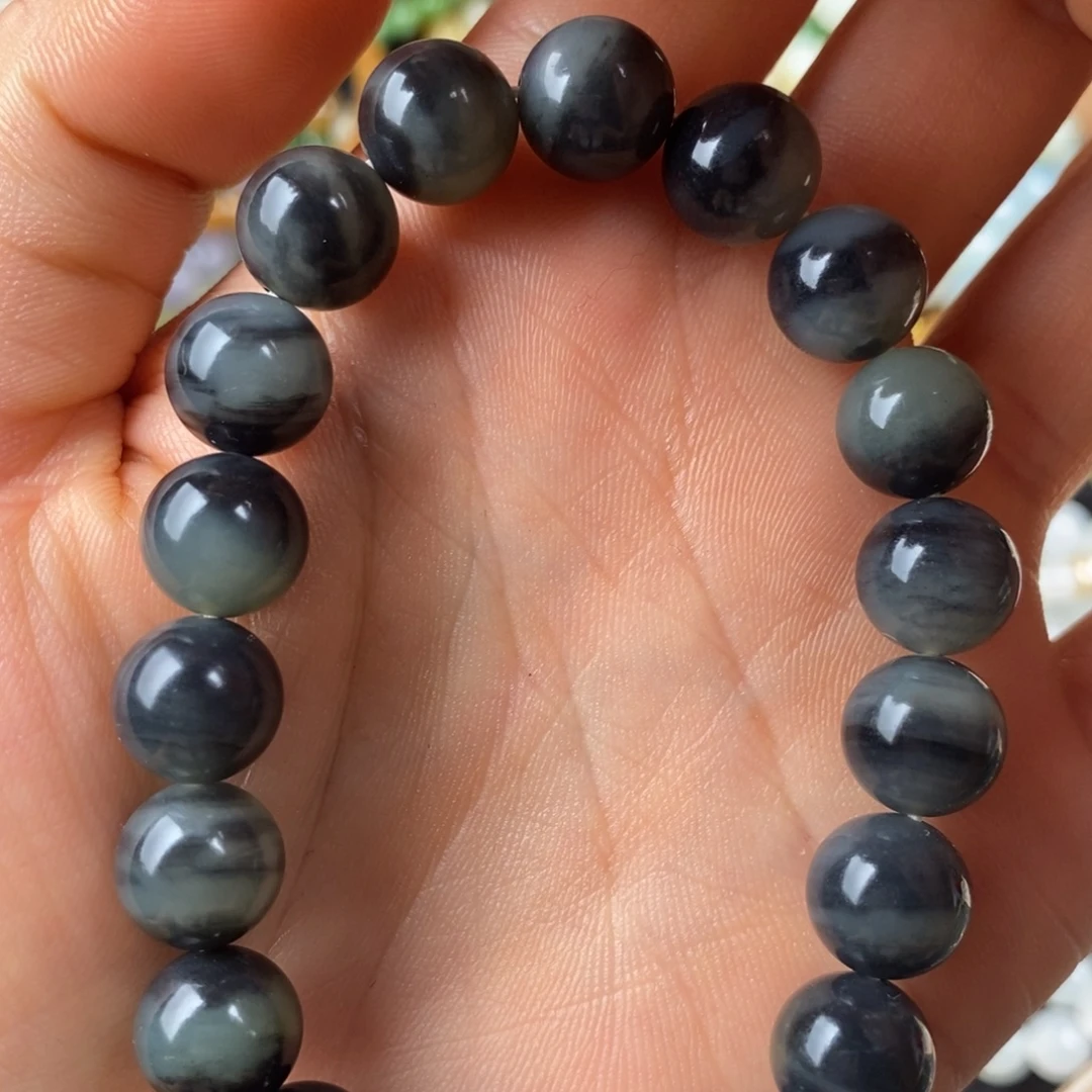 和田玉未镶嵌手串青花手串