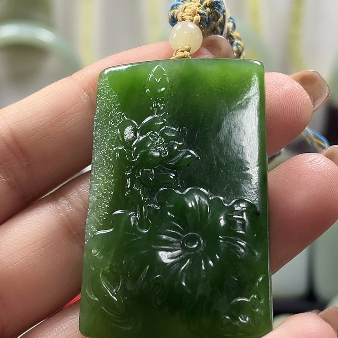 和田玉（碧玉）未镶嵌吊坠(不含链)