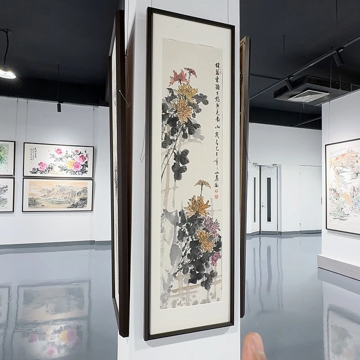 国画吕山泉梅兰竹菊不带框