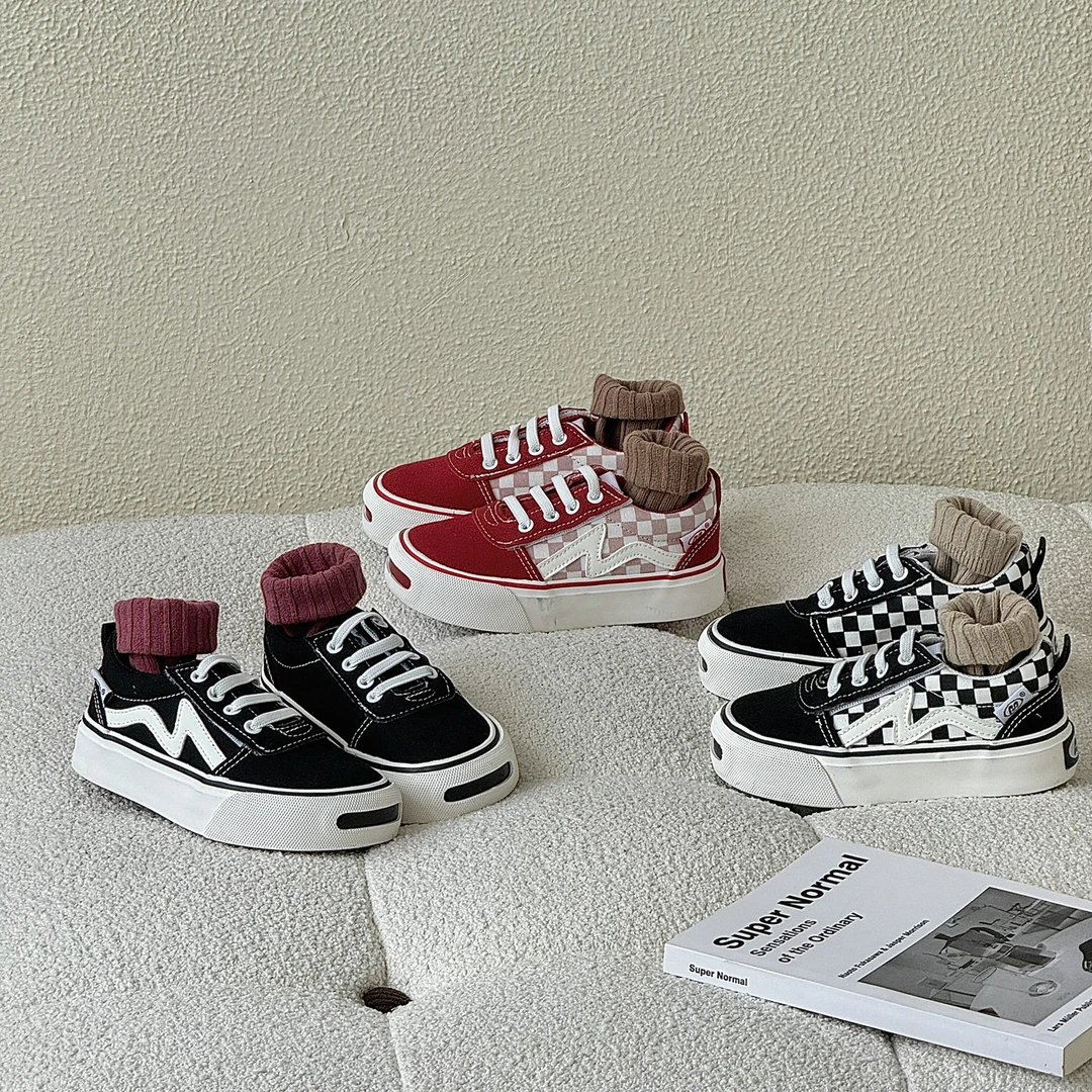 『RetroCheck』复古棋盘格儿童帆布鞋秋季户外百搭童鞋 256167