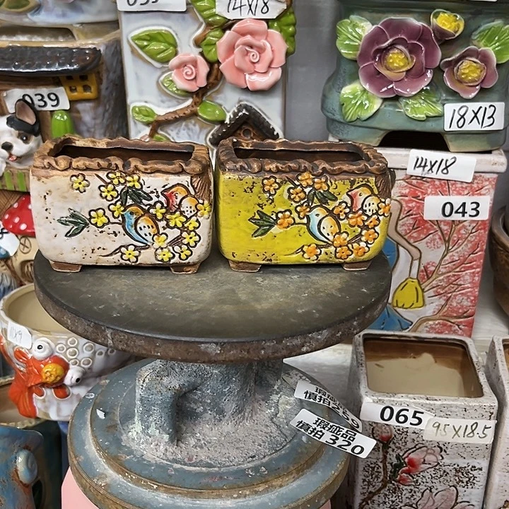 粗陶材质多肉花盆